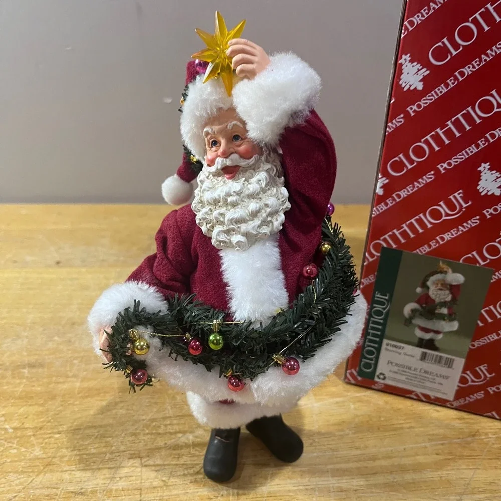 Vtg 2008 Possible Dreams Clothtique Starring Santa Figurine 810037 Dept 56 Box